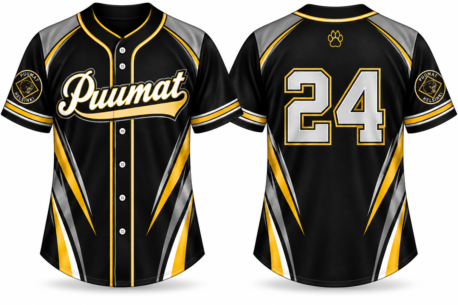 Helsinki Puumat Alternate Jersey, Flatback Mesh