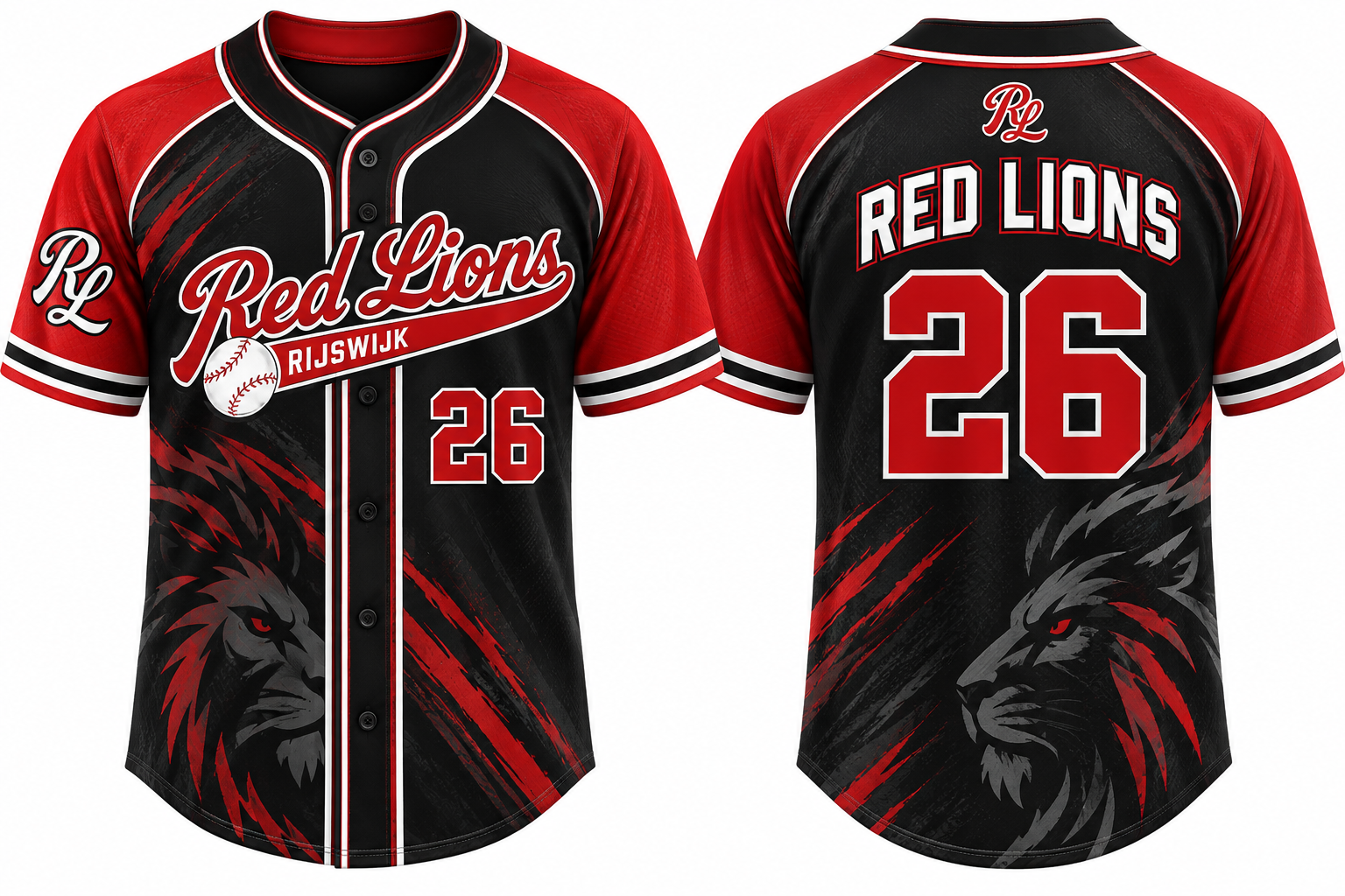 Red Lions Alternate Jersey, Flatback Mesh