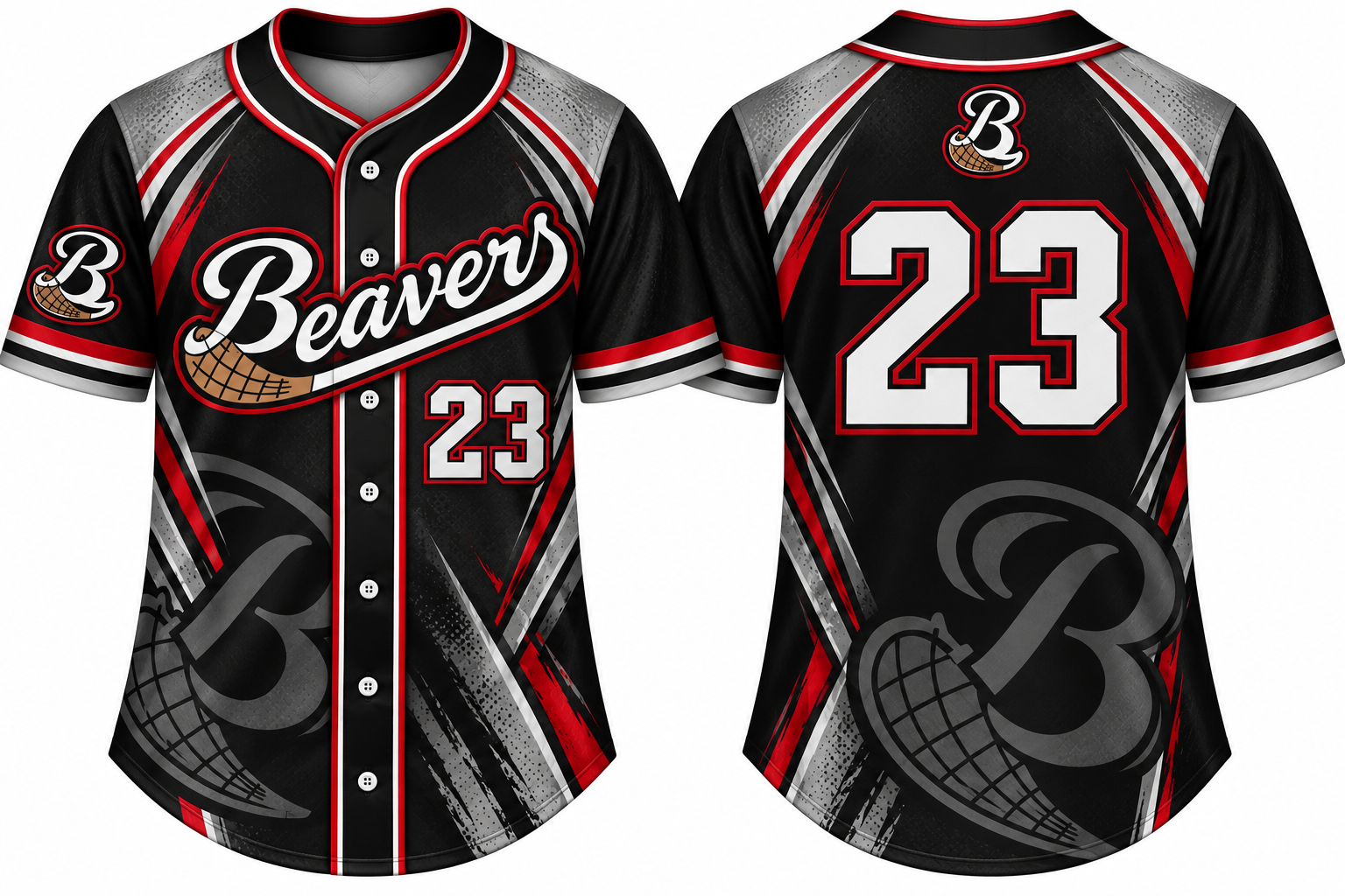Vienna Beavers Alternate Jersey, Flatback Mesh
