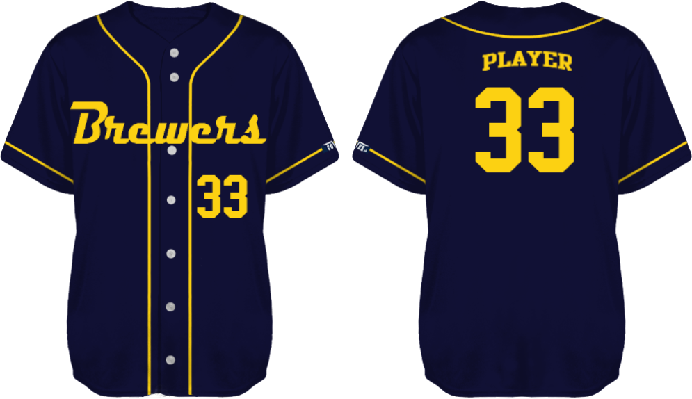 Madrid Brewers Shirt: Navy, Flatback Mesh