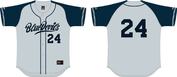 Blue Devils Jersey, Grey: Flatback Mesh