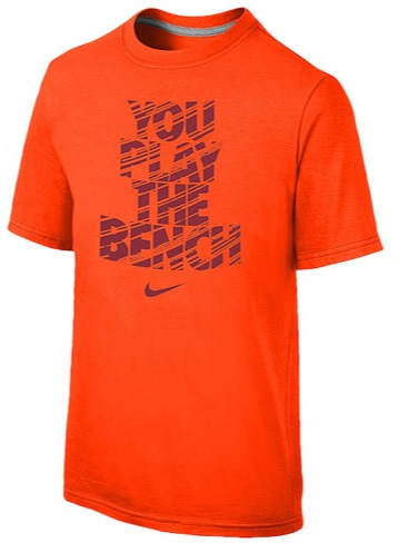 Nike T-Shirt Youth: Play the Bench, Orange