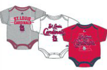 Cardinals Rompers, set of 3
