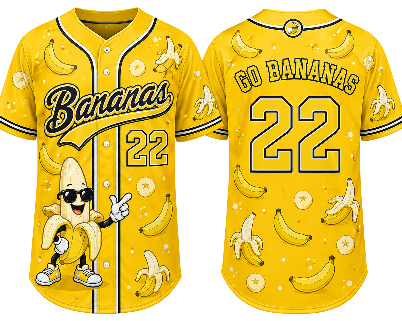 Party Jersey Mesh: Bananas