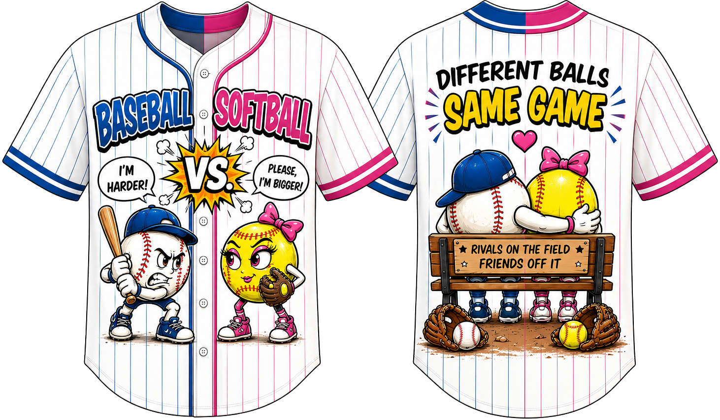 Party Jersey Mesh: Baseball vs Softball
