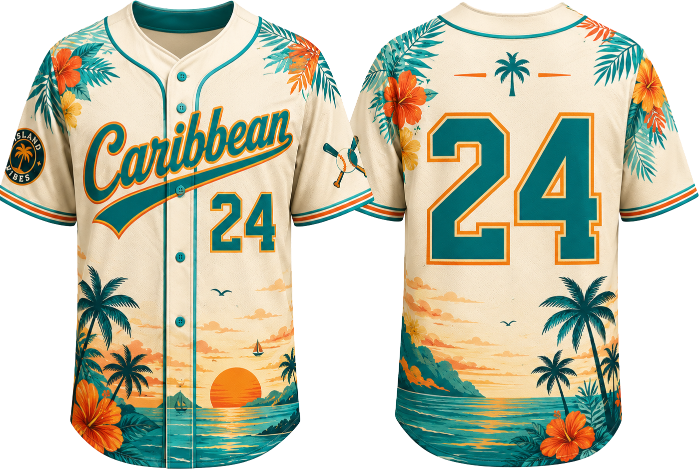 Party Jersey Mesh: Caribbean2