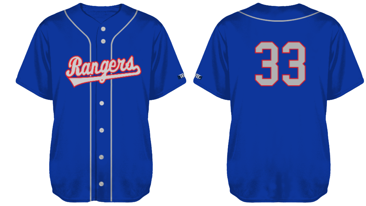 Maglia Rangers Schagen, maglia Flatback (logo aggiornato)