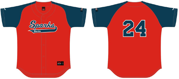 Maglia Sparks Softball, maglia Flatback