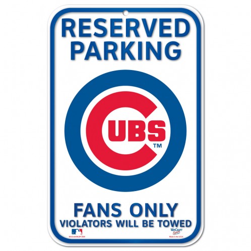 Reserved Parking Sign Cubs