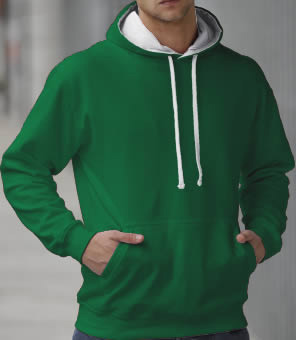 Capuchon Sweater 2 Kleuren: Groen/Wit