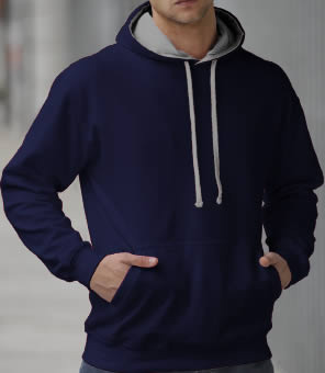 Capuchon Sweater 2 Kleuren: Navy/Grijs