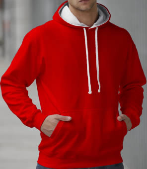 Capuchon Sweater 2 Kleuren: Rood/Wit